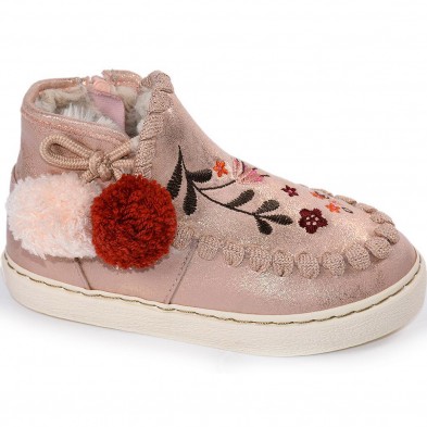 45968 Gioseppo Botín Comprar Botín textil metalizado. Forro borreguillo sintético. Cremallera, lateral con dos pompones y empein 45968 Gioseppo Botín Comprar Botín textil metalizado. Forro borreguillo sintético. Cremallera, lateral con dos pompones y empein