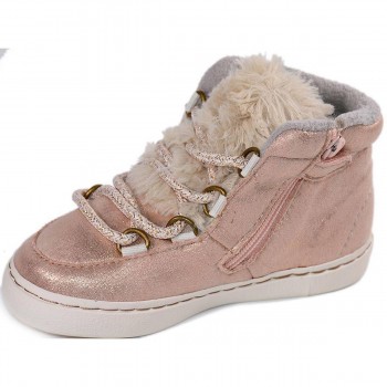 45966 Gioseppo Botín Comprar Botín acolchado textil metalizado, forro y plantilla textil. Cremallera y cordones. Bordado en flor 2