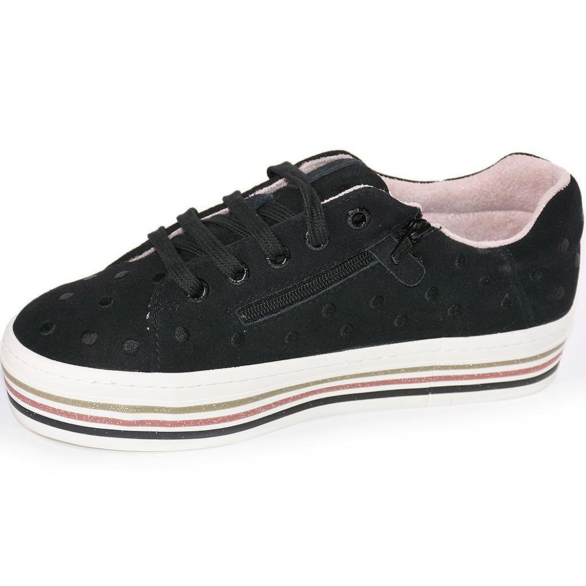 56310 Gioseppo Zapatilla Zapatilla en piel serraje . Forro en textil acolchado. Cierre en cordones para un ajuste perfecto. Piso