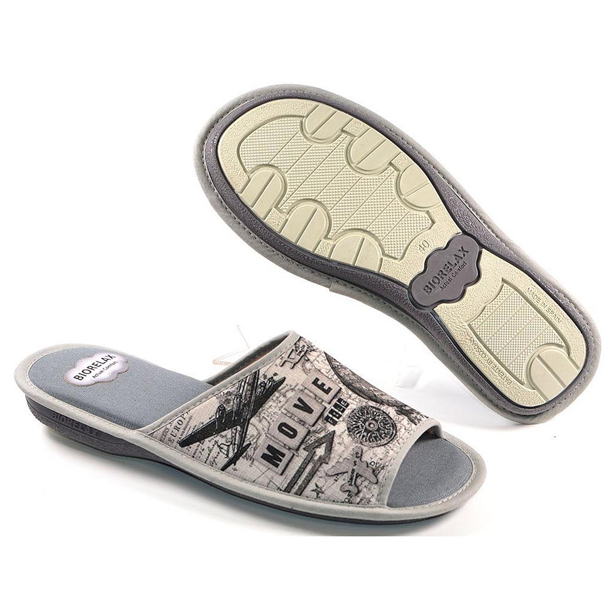 1580 Biorelax Chancla Zapatilla Chancla textil puntera abierta, con esponja técnica y tejidos transpirables de máxima calidad. P 1580 Biorelax Chancla Zapatilla Chancla textil puntera abierta, con esponja técnica y tejidos transpirables de máxima calidad. P
