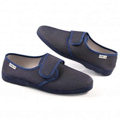614 Cosdam Zapatilla Zapatilla textil con acolchado transpirable, cierre con velcro en empeine ajustables. Suela antideslizante,