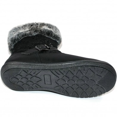 1605 Crecendo Botín Comprar Botín sintético y textil. Cuello en pelo sintético y caña con brillos. Cremallera lateral y piso de 