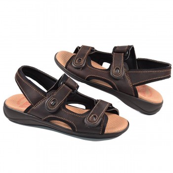 10 Duendy Sandalia Sandalia piel nobuck con forrado interior en textil acolchado. Plantilla piel. Cierre con doble velcro en pal 2