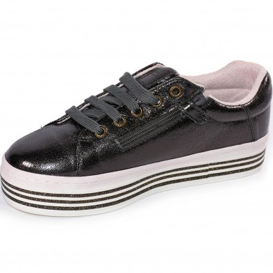 56261 Gioseppo Zapatilla Comprar Zapatilla sintético con brillo. Forro en textil acolchado. Cierre en cordones. Piso con platafo