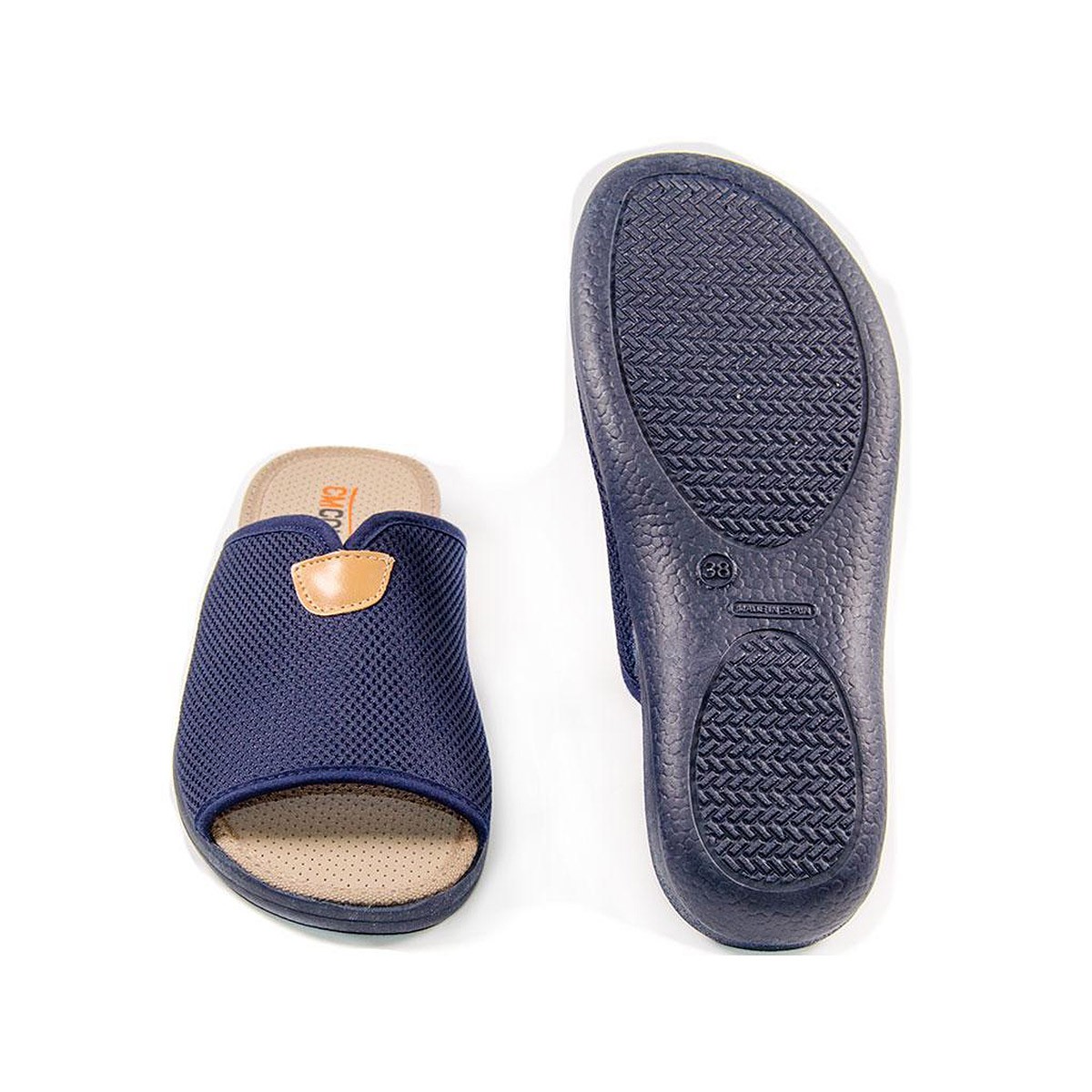 169 Cmconfort Zueco Sandalia Zueco textil de rejilla, con forro interior acolchado, plantilla confortable y piso de goma antides