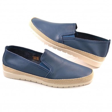 10010 Mediterranea  Alpargata Zapatilla alpargata de piel ,con elásticos laterales. Forro textil y plantilla acolchada muy confo