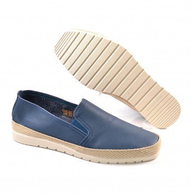 10010 Mediterranea  Alpargata Zapatilla alpargata de piel ,con elásticos laterales. Forro textil y plantilla acolchada muy confo