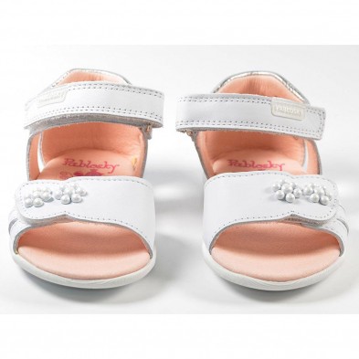 073400 Pablosky Sandalia Sandalia de piel. Pala con velcro, talón reforzado y velcro ajustable. Plantilla acolchada supe absorbe 073400 Pablosky Sandalia Sandalia de piel. Pala con velcro, talón reforzado y velcro ajustable. Plantilla acolchada supe absorbe