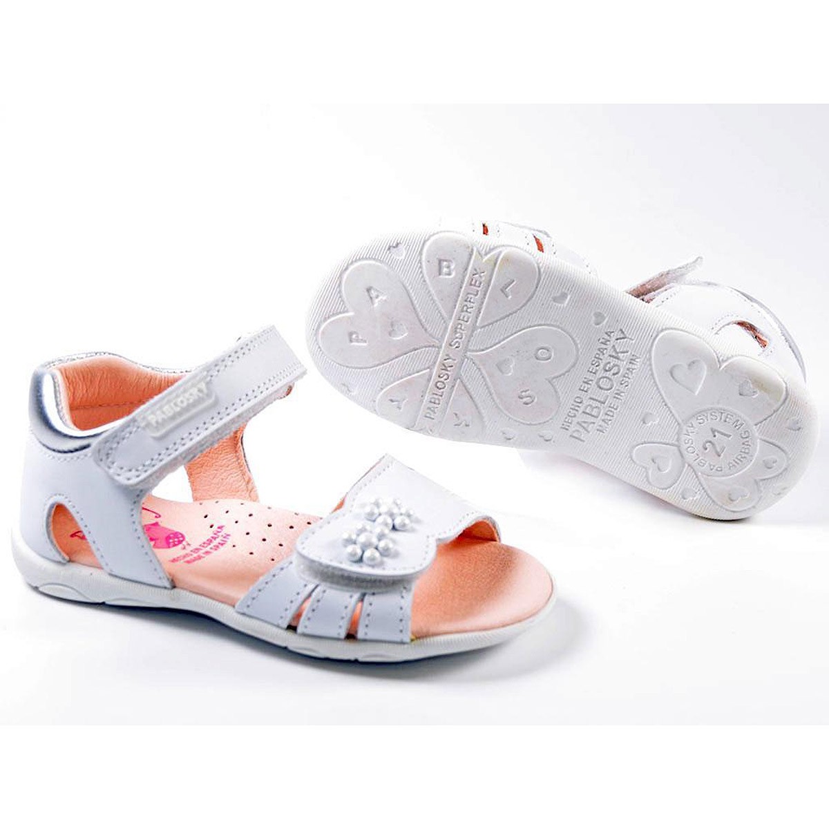 073400 Pablosky Sandalia Sandalia de piel. Pala con velcro, talón reforzado y velcro ajustable. Plantilla acolchada supe absorbe 073400 Pablosky Sandalia Sandalia de piel. Pala con velcro, talón reforzado y velcro ajustable. Plantilla acolchada supe absorbe