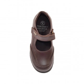 310190 Pablosky Zapato Colegial Zapato colegial de piel y puntera reforzada. Forro y plantilla textil inTech transpirable. Velcr 2