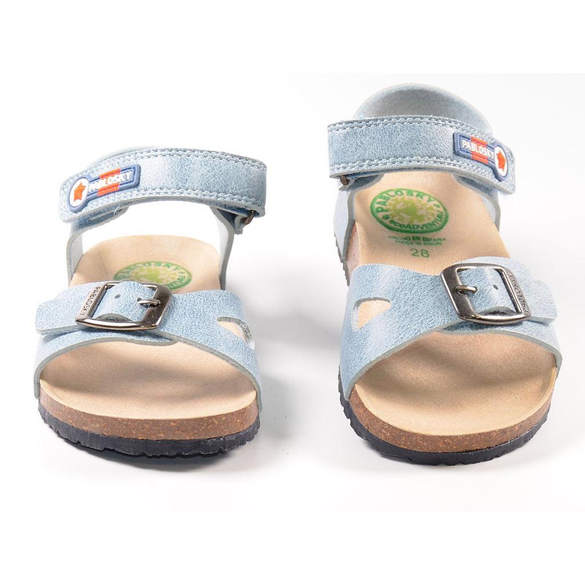 589840 Pablosky Sandalia Sandalia bio sintética. Pala con hebilla y talón con velcro. Plantilla textil transpirable y antibacter