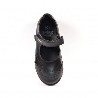 334210 Pablosky Zapato Colegial Zapato colegial de piel y puntera reforzada. Forro y plantilla textil transpirable.Con velcro. S
