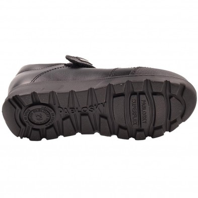 334210 Pablosky Zapato Colegial Zapato colegial de piel y puntera reforzada. Forro y plantilla textil transpirable.Con velcro. S