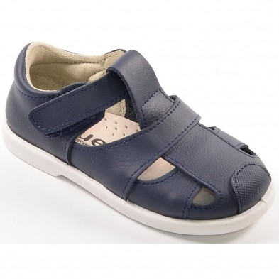 24401 Xiquets Sandalia Sandalia de piel, plantilla en piel acolchada extraíble, cierre con velcro ajustable y piso de goma antid