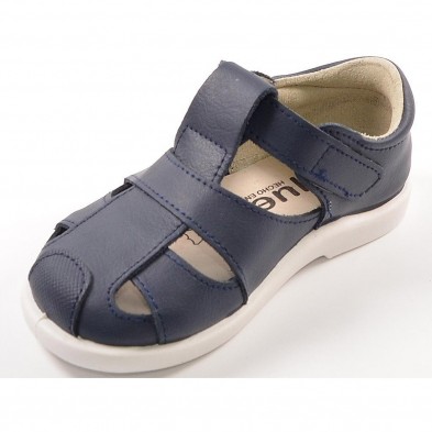 24401 Xiquets Sandalia Sandalia de piel, plantilla en piel acolchada extraíble, cierre con velcro ajustable y piso de goma antid