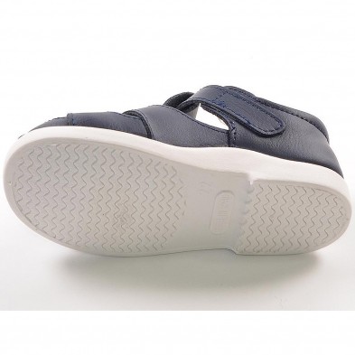 24401 Xiquets Sandalia Sandalia de piel, plantilla en piel acolchada extraíble, cierre con velcro ajustable y piso de goma antid