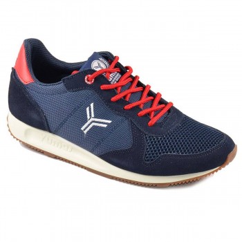 Yumas  Sneakers hombre azul amarillo eco-serraje nylon – Da Ponte