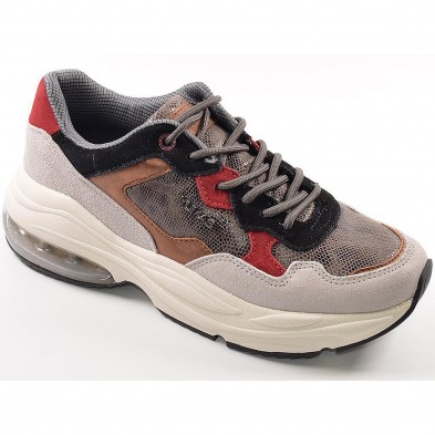 Glorya Yumas Sneaker Sneaker en piel vuelta y microfibra transpirable. Forro textil y plantilla latex confort. Cierre en cordone