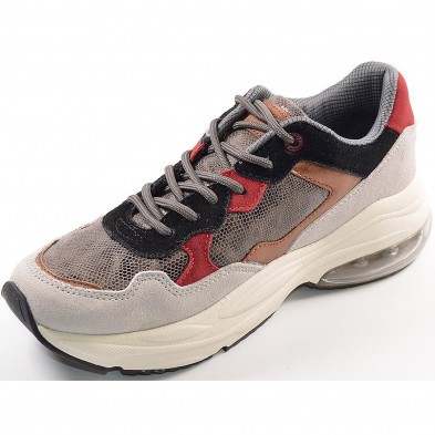 Glorya Yumas Sneaker Sneaker en piel vuelta y microfibra transpirable. Forro textil y plantilla latex confort. Cierre en cordone