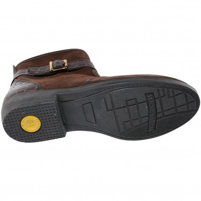 26911 Conguitos Botín Botín de serraje piel. Forro textil y cierre con cremallera interior. Suela antideslizante y muy flexible.