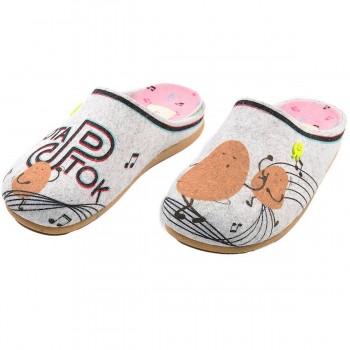Lingenar  Hot Potatoes! Zapatilla Casa Zapatilla de estar por casa tipo babucha, fieltro reciclado y planta afelpada poliéster s 2