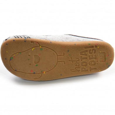 Lingenar  Hot Potatoes! Zapatilla Casa Zapatilla de estar por casa tipo babucha, fieltro reciclado y planta afelpada poliéster s