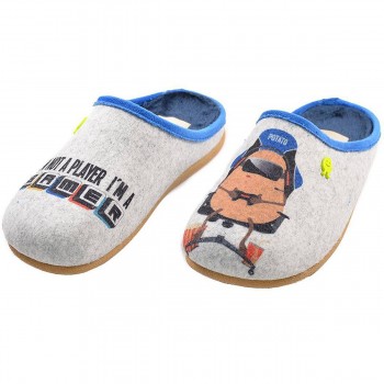 Glanegg  Hot Potatoes! Zapatilla Casa Comprar Zapatillas estar por casa, estampado de fieltro reciclado y planta afelpada poliés 2