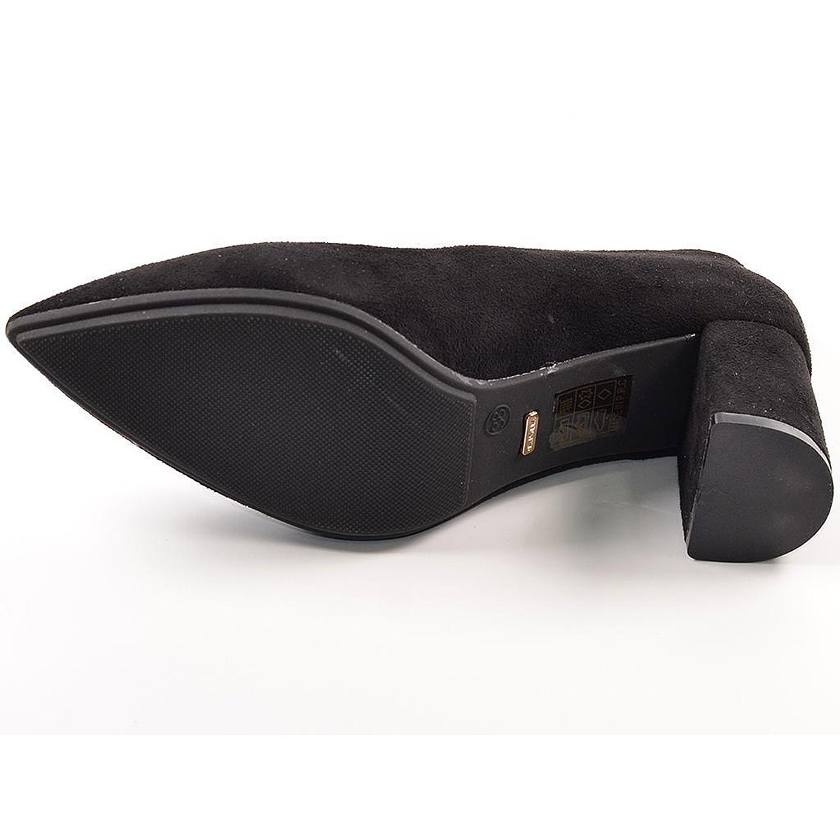 16401 D'Angela Zapato Comprar Zapato salón textil, forro sintético con planta en piel. Piso de caucho y tacón ancho de 6cm. de a