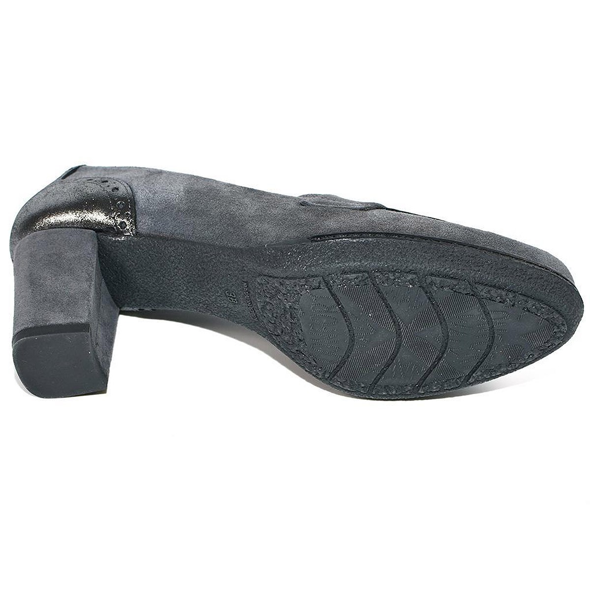 82516 Desireé Zapato Comprar Zapato de piel serraje y piel metalizada en pala y talón. Forro textil. Plantilla confort. Platafor