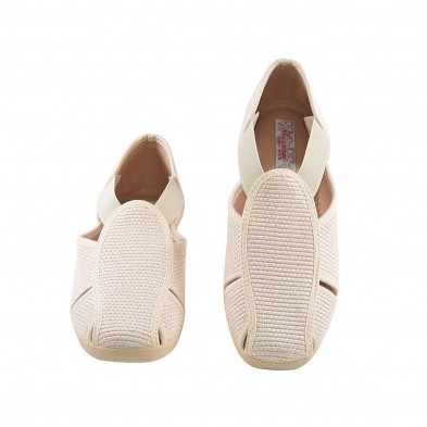 2525 Cosdam Zapatilla 2525 COSDAM. Zapatilla textil con elasticos laterales. Planta acolchada y piso de cuña en caucho antidesli