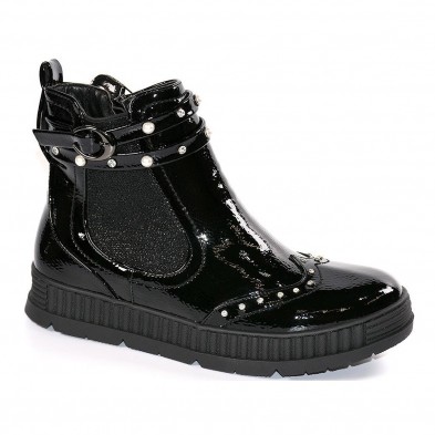 56357 Gioseppo Botín Botín de charol. Forro textil, con cierre en cremallera interior y elástico exterior. Piso de goma antidesl 56357 Gioseppo Botín Botín de charol. Forro textil, con cierre en cremallera interior y elástico exterior. Piso de goma antidesl