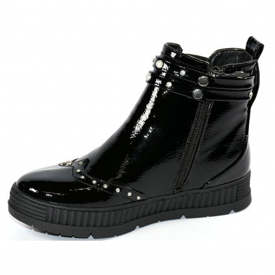 56357 Gioseppo Botín Botín de charol. Forro textil, con cierre en cremallera interior y elástico exterior. Piso de goma antidesl 56357 Gioseppo Botín Botín de charol. Forro textil, con cierre en cremallera interior y elástico exterior. Piso de goma antidesl