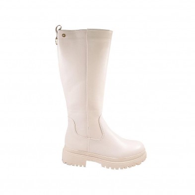 21225 Isteria Bota 21225 ISTERIA. Bota caña alta en material sintético y forrado interior textil. Cierre con cremallera interior