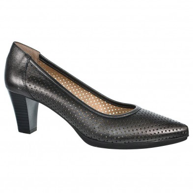 2074 Desireé Zapato Zapato en piel perforado y forro piel. Plantillas especiales para el descanso. Piso con plataforma antidesli