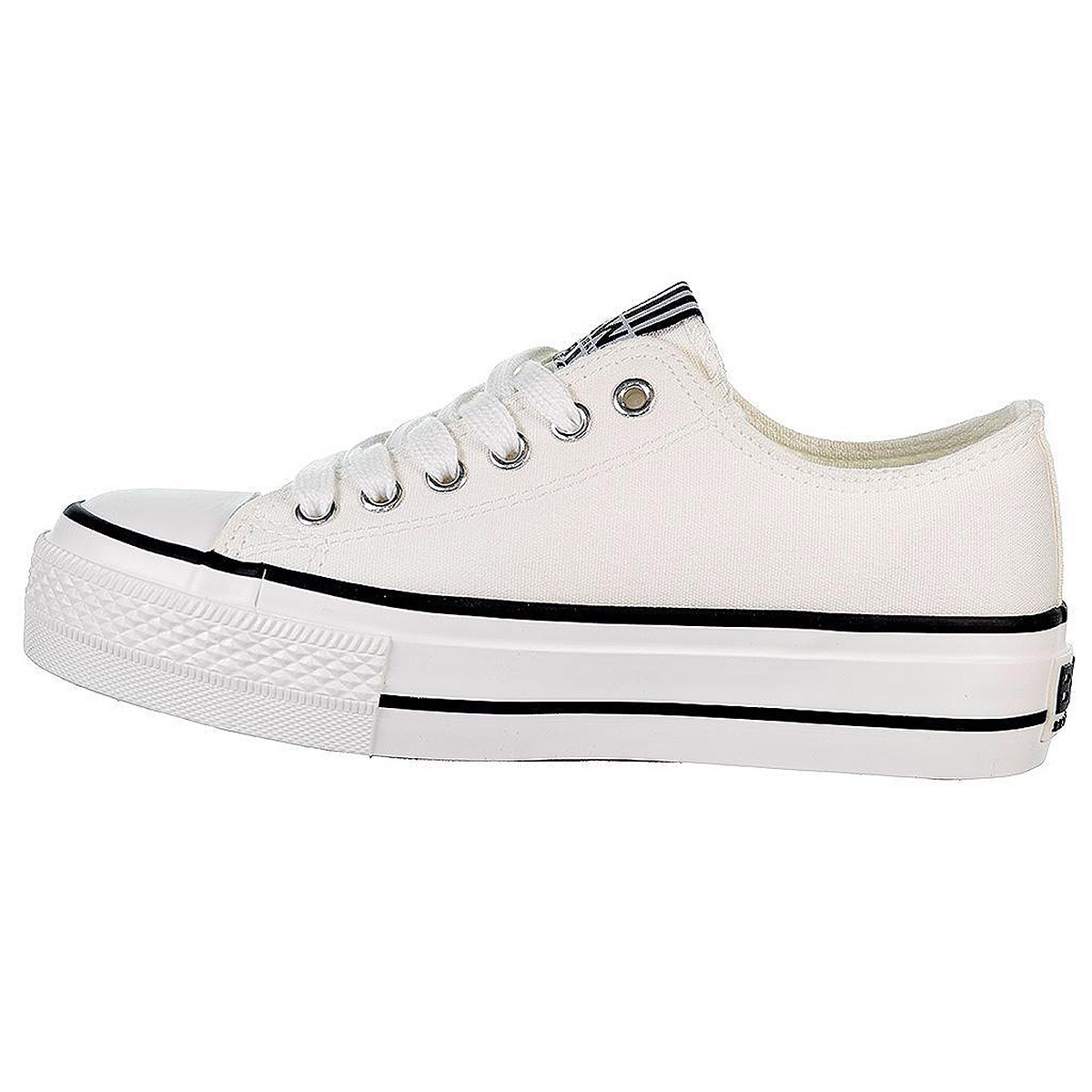 52715 B&w Zapatilla 52715 B&W. Zapatilla de lona y forro interior textil. Cierre en cordones ajustables. Piso y puntera de goma  52715 B&w Zapatilla 52715 B&W. Zapatilla de lona y forro interior textil. Cierre en cordones ajustables. Piso y puntera de goma