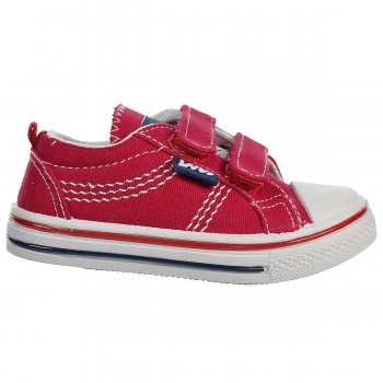 60024 Lois Zapatilla 60024 LOIS. Zapatilla en lona, forro interior textil y doble velcro ajustable. Piso de goma antideslizante