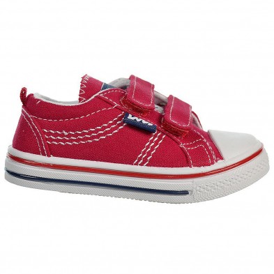 60024 Lois Zapatilla 60024 LOIS. Zapatilla en lona, forro interior textil y doble velcro ajustable. Piso de goma antideslizante 
