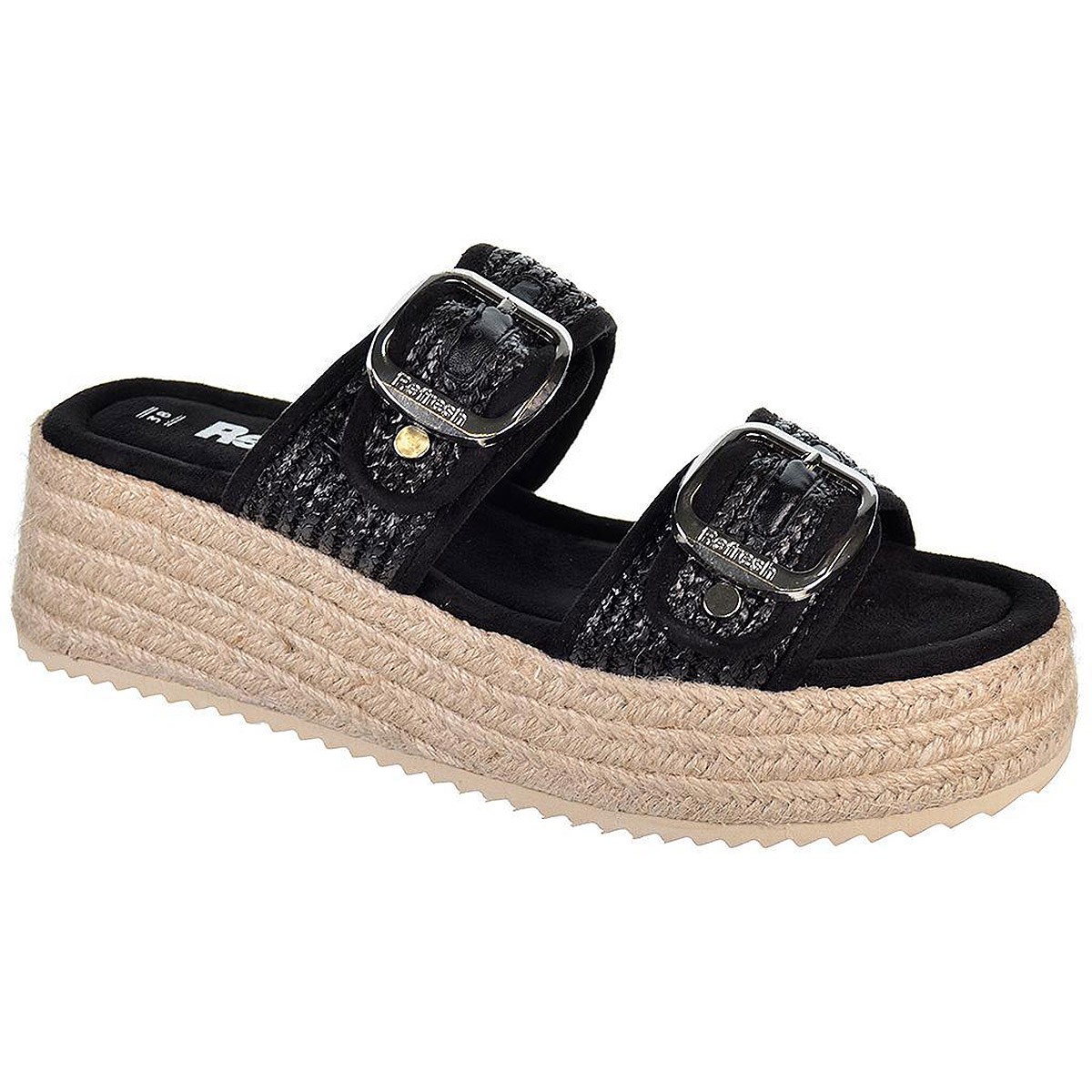 79597 Refresh Zueco 79597REFRESH. Sandalia tipo Zueco de rafia. Forrado textil y cierre con doble hebilla. Piso plataforma de 6c 79597 Refresh Zueco 79597REFRESH. Sandalia tipo Zueco de rafia. Forrado textil y cierre con doble hebilla. Piso plataforma de 6c