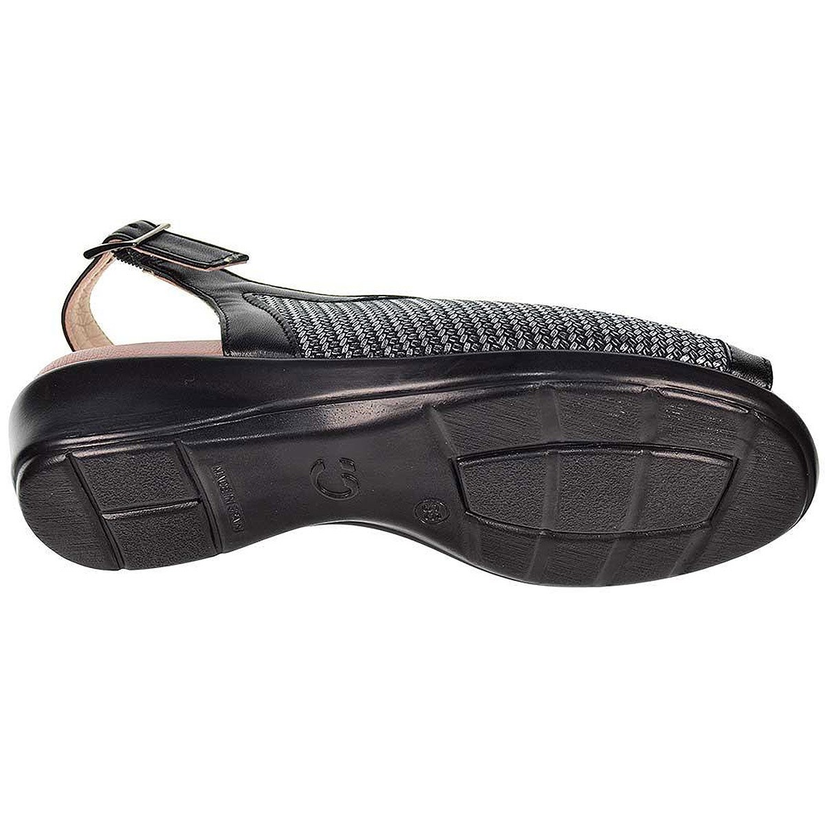 496 Miba  Sandalia 496 MIBA. Sandalia en material de piel y textil acolchado. Plantilla de piel confort, cierre con hebilla ajus