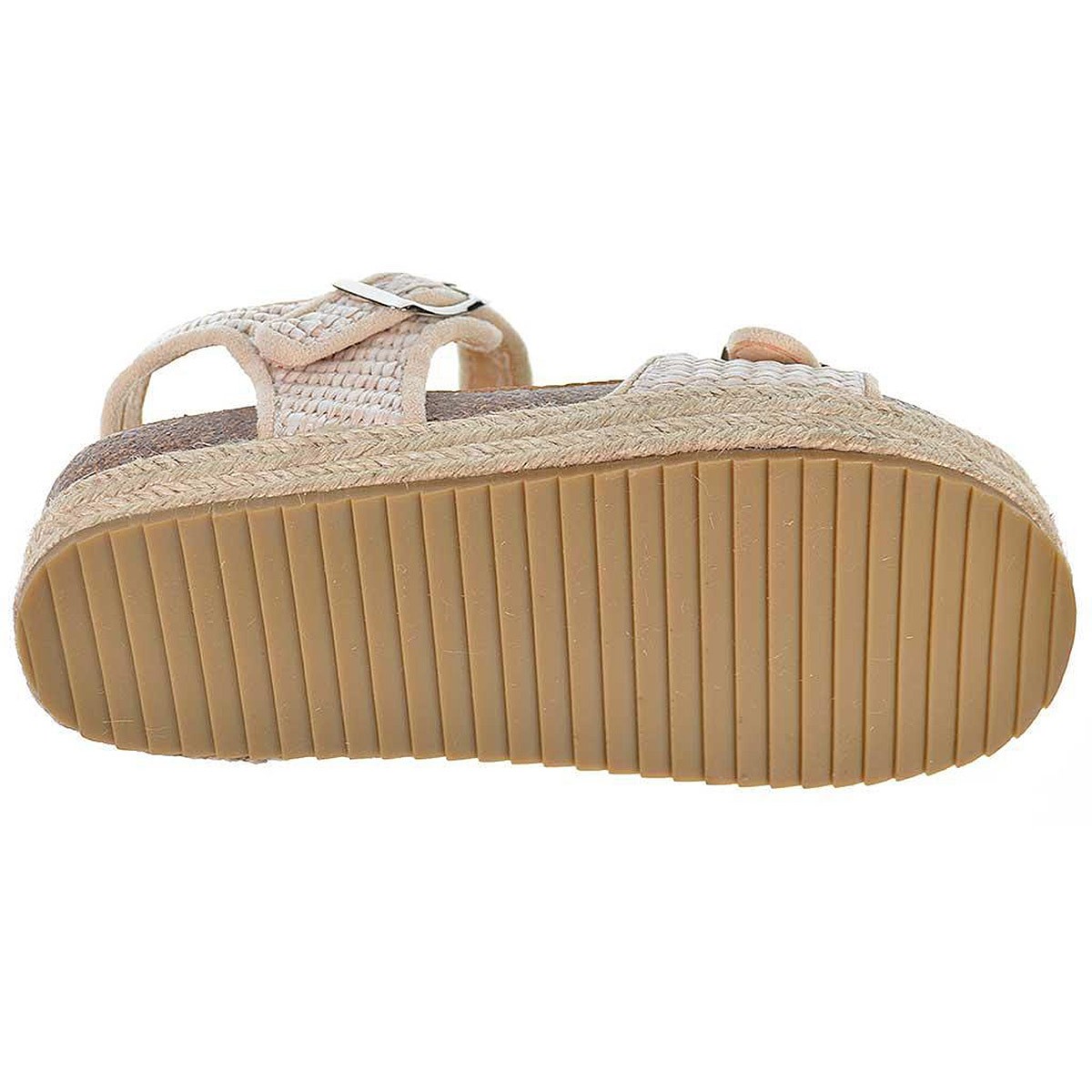 58024 Xti Kids Sandalia 58024 XTI KIDS. Sandalia de rafia trenzada. Cierre con hebilla. Planta de bio y piso plataforma de 4cm.d