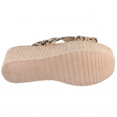 5058 Oh My Sandals Sandalia 5058 Oh! My Sandals. Sandalia tipo Zueco con tiras cruzadas en rafia trenzada. Plantilla confort. Pi