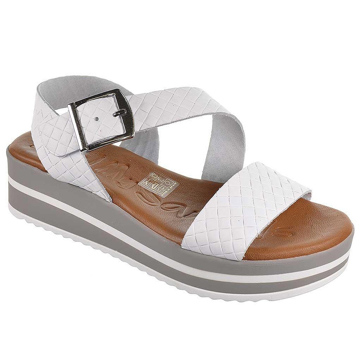 5005 Oh My Sandals Sandalia 5005 Oh! My Sandals. Sandalia de piel. Plantilla en piel  y cierre con hebilla. Piso de cuña con pla