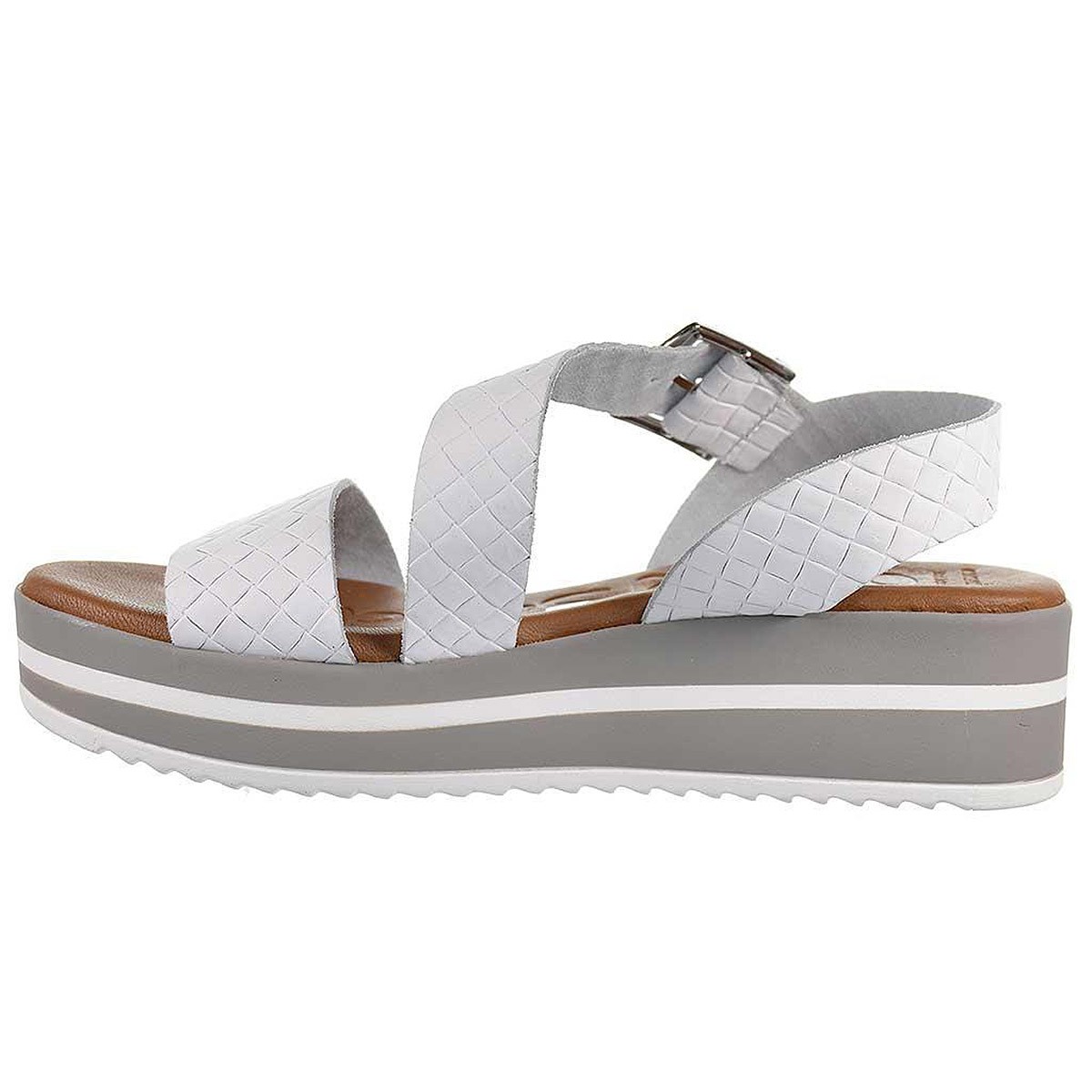 5005 Oh My Sandals Sandalia 5005 Oh! My Sandals. Sandalia de piel. Plantilla en piel  y cierre con hebilla. Piso de cuña con pla