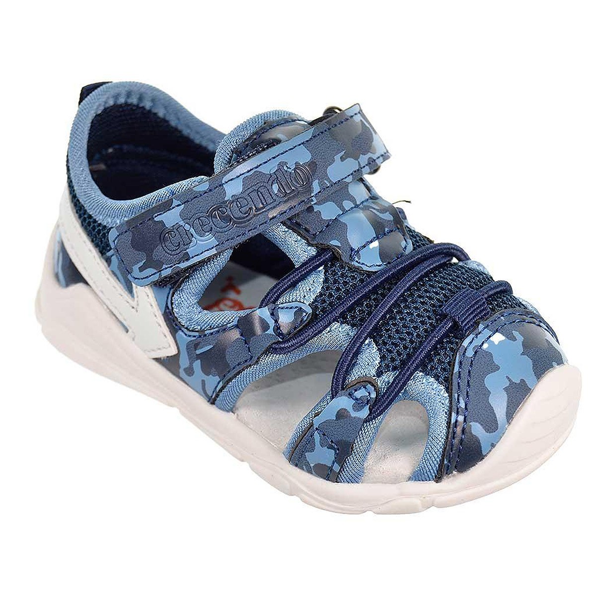 2141 Crecendo Sandalia 2141 CRECENDO. Sandalia sintética y textil. Forro textil y plantilla acolchada en piel. Cierre con velcro