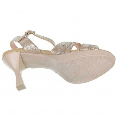 Albi4 Desireé Sandalia ALBI4. DESIREÉ. Sandalia de piel, pulsera con cierre en hebilla . Plantilla acolchada. Tacón de 8cm de al