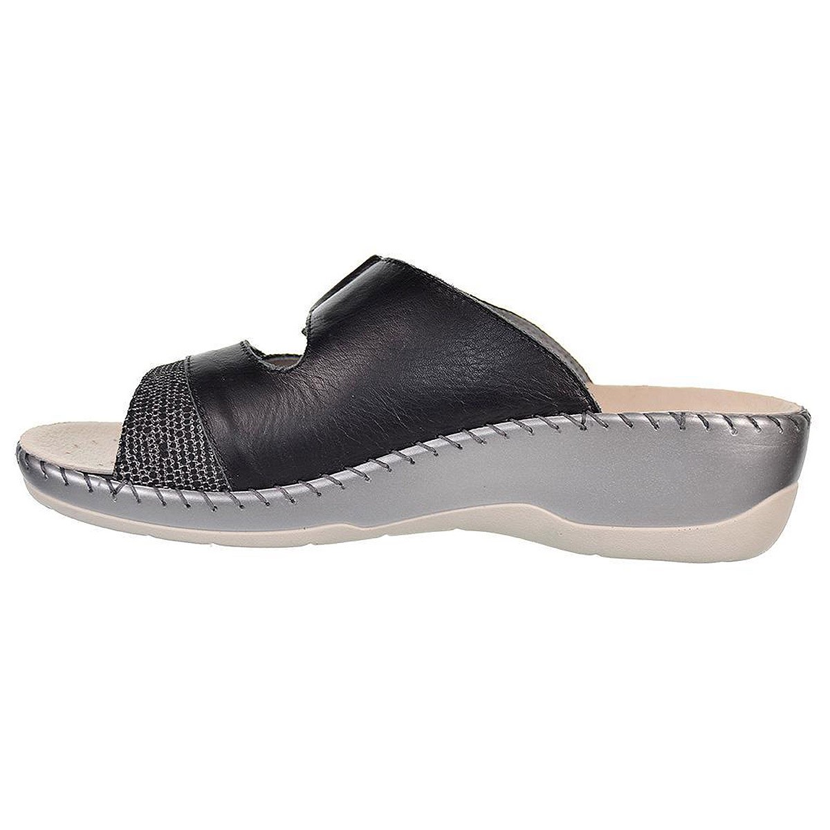 6430 Riposella Zueco Sandalia Zueco de piel, forro en piel y cierre con doble velcro. Plantilla extraíble en piel acolchada, muy