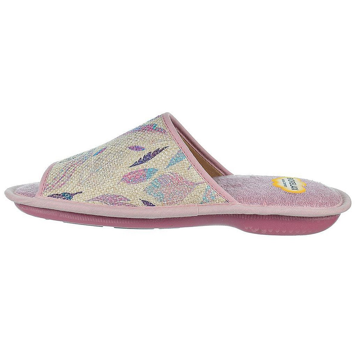 4108 Biorelax Zapatilla Casa 4108 BIORELAX. Zapatilla destalonada y puntera abierta en textil con esponja técnica y tejidos tran