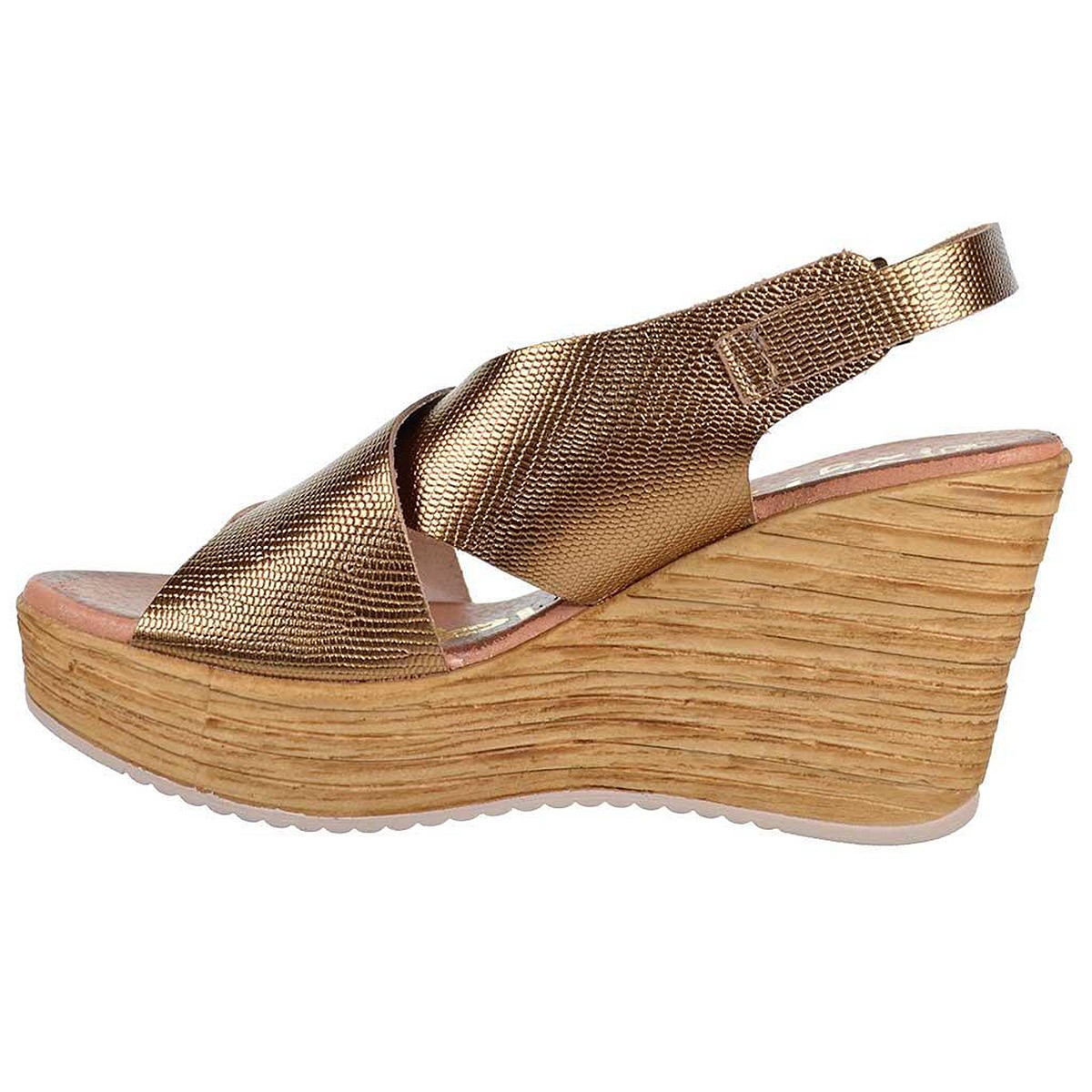 3672 Oh! My Sandals Sandalia Sandalia en piel con tiras cruzadas. Cierre con hebilla regulable. Plantilla confort y piso de poli