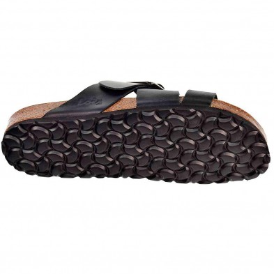 74317 Lois Zueco 74317 LOIS. Sandalia tipo Zueco de piel con tiras cruzadas y cierre con hebilla regulable. Piso de bio con plan