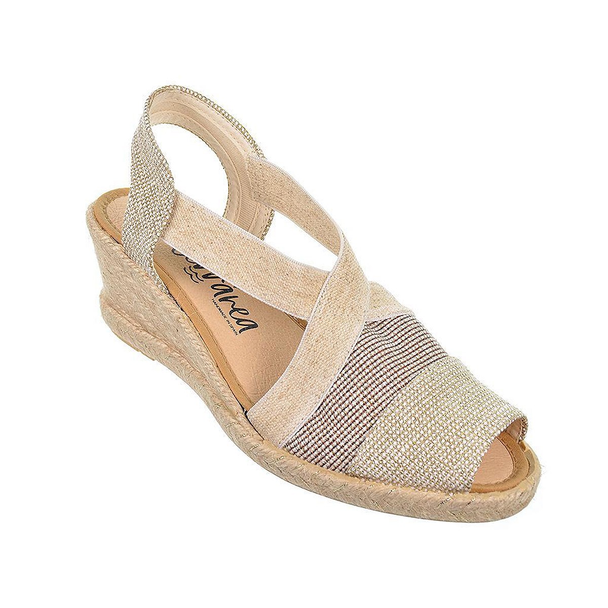 20203 Mediterratea  Alpargata 20203 ZAPATILLA MEDITERRÁNEA. Alpargata textil con elásticos laterales y plantilla acolchada. Piso